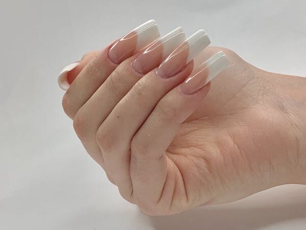 Beautiful Negative French Tip Nails