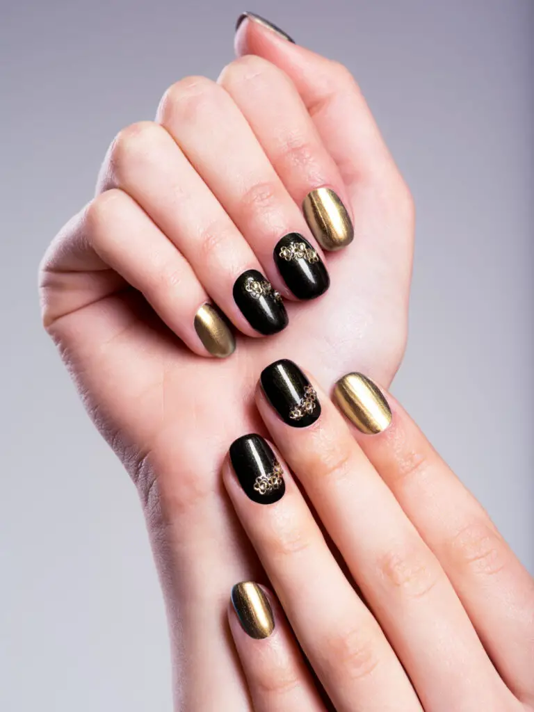 beautiful woman s nails with beautiful creative manicure