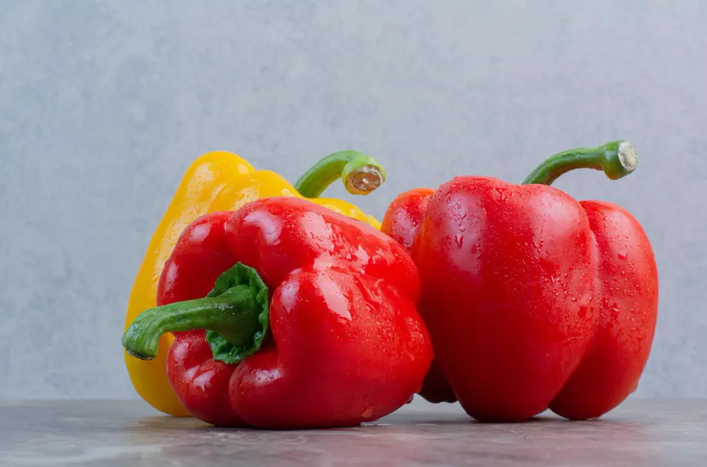 Red & Yellow Pepper, also called as Capsicum